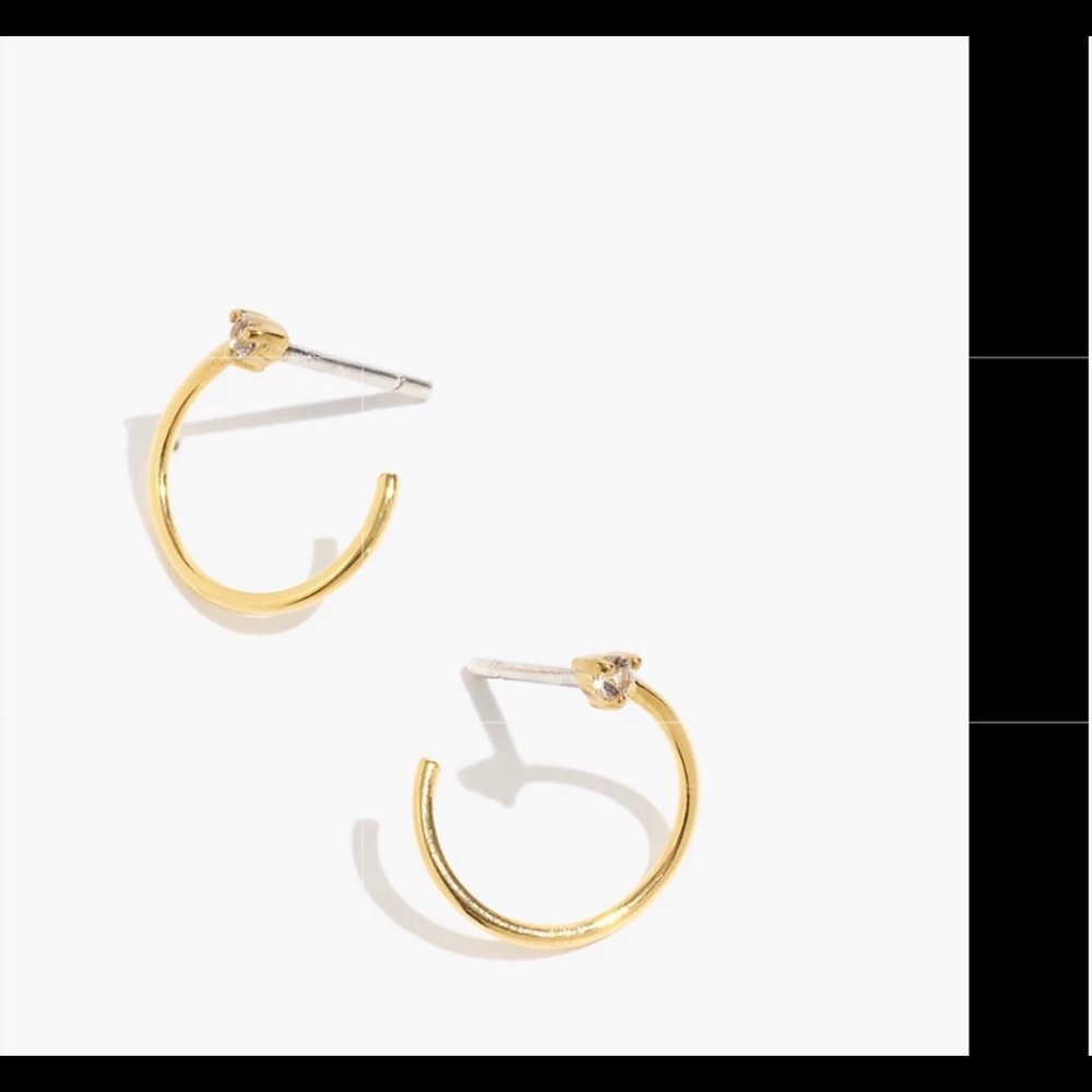 Madewell 14k gold cover sterling silver earring